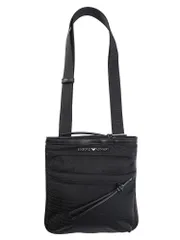 EMPORIO ARMANI (エンポリオアルマーニ) ナイロン オールオーバージャ フラットショルダーバッグ