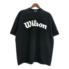 90年代 Wilson ウィルソン ロゴ Ｔシャツ ブラック(メンズ XL相当)中古 古着 U0885のサムネイル