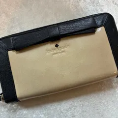 ケイトスペード　katespade  レザーリボン　ロングジップウォレット　長財布