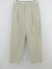 ◇ LOWRYS FARM ローリーズファーム ウエストゴム タックストレードパンツ サイズM アイボリーベージュ レディース P  【1302090000663】