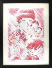 【中古】原画イラストボード 付属品付)劇場版「名探偵コナン 緋色の弾丸」 額入りアート 劇場版賞