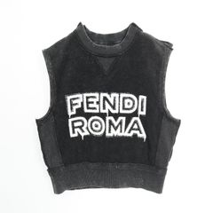 フェンディ FENDI ベスト FENDI × MARC JACOBS ブラック コットン トップス レディース Used A