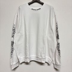 CHROME HEARTS LOVE YOU Neck Logo クロムハーツ ラブユー ネックロゴ 長袖 スウェット トレーナー トップス 白 ホワイト メンズ レディース Lサイズ 新品未使用