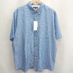◇ ◎●未使用● ⊂ Φ GLOBAL WORK グローバルワーク ストライプ 半袖 シャツ サイズM ブルー系 レディース E  【1501230016728】