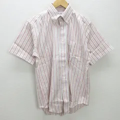 G■チャップス/CHAPS RalphLoren 長袖BDシャツ/ストライプ柄【L程度】赤系/men's/130【中古】■