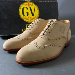 3g13 【デッドストック】GIANNI VERSACE ジャンニヴェルサーチ ヴィンテージ レザーシューズ 革靴 サンバースト サイズ40 ベージュ メンズ 紳士靴