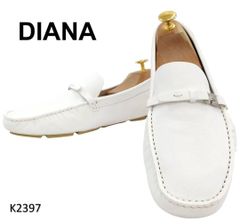 ダイアナ　美品　ドライビングシューズ　本革　レザー　金具　ストラップ　24.5
