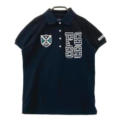 サイズ：1 PEARLY GATES パーリーゲイツ  半袖ポロシャツ ロゴボーダー  ネイビー系 [240101422934] ゴルフウェア レディース ストスト