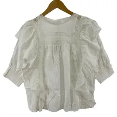 美品  Chico チコ タグ付き フリル レース 2WAY ブラウス sizeF/ホワイト