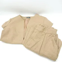 ◇ ⊇ a.v.v アー ヴェ ヴェ ウエストゴム ビジネススーツ サイズL キャメル レディース E  【1411280046135】