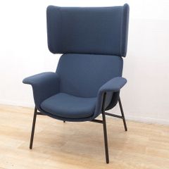 KOKUYO コクヨ Notion ノーション 2020年製 ラウンジチェア ゲストチェア リラックス ネイビー 布張り 椅子 EG17264 中古オフィス家具