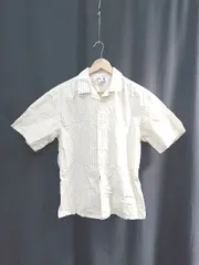 ◇ ⊂ UNIQLO ユニクロ ストライプ 半袖 シャツ サイズS ベージュ メンズ E  【1506180002968】