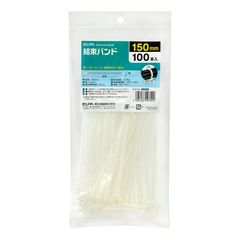 エルパ (ELPA) 結束バンド 150mm ホワイト 100本入 引張強度/18.2kg KBF-N150100(WH)