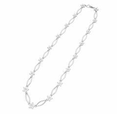 ダイヤモンド(2.98ct)デザイン ネックレス Pt850 プラチナ 鑑別書【送料無料】【中古】25030202