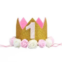 ベビークラウン　クラウン　1歳　 ハッピーバースデー　ハーフバースデー　誕生日　王冠　お祝い　記念日　ハーフ