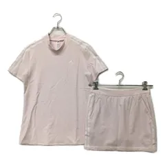 中古 レディース アディダスゴルフ adidas GOLF セットアップ L ベビーピンク 半袖シャツ×スカート 春夏