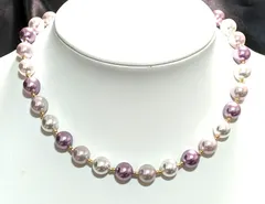 本真珠ネックレス パール エジソン　バロック　ホワイト シルバー　15mm アコヤ本真珠 バロックパールロングネックレス 7.5-8mm ホワイト