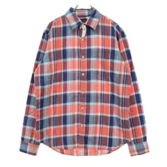 未使用 GAP ギャップ チェック柄 長袖 シャツ S ブルー系 胸ポケット メンズ 古着