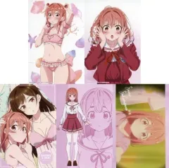 【中古】キャラカード 桜沢墨(A) イラストカード5枚セット 「くじ引き堂 彼女、お借りします オンラインくじ 水着と彼女」 D-4賞