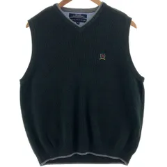 古着 トミーヒルフィガー TOMMY HILFIGER Vネック コットンニットベスト メンズM相当/eaa381026