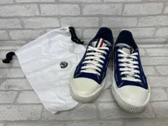 MONCLER GLISSIERE LOW TOP SNEAKERS モンクレール スニーカー ブルー ホワイト メンズ サイズ42 ローカット