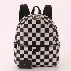 極美品 サンローランパリ 格子 柄 リュックサック バックパック ショルダー ビジネス 通勤 トート 定番 A4 メンズ BET 0915-E4【中古】のサムネイル