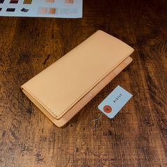 新作！二つ折り長財布 イタリア産ヌメ革 メンズ 財布 長財布 本革 ハンドメイド 男性 ロングウォレット 送料無料 本革 牛革 レザー