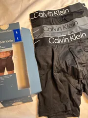 Lサイズ　カルヴァンクライン　カルバンクライン　大きいサイズメンズボクサーパンツ3枚セット　3色セット