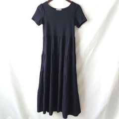 38サイズ アベニールエトワール ジャガードギャザー切替ワンピース