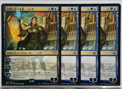 mtg プレイマット　スリーブ　2点セット　ニッサ サプライ MTG マジック：ザ・ギャザリング 《復活した精霊信者
