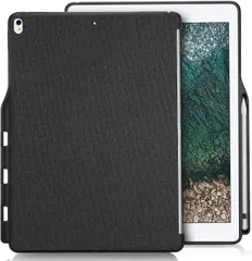 新品 ProCase iPad Pro 12.9 背面ケース，バックカバー ペンシルホルダー付き スマートキーボードと組み合わせて使用可能， 適用機種： iPad Pro 12.9 第1世代 2015 / 第2世代 2017 - ブラック