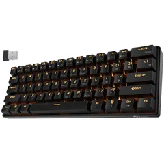 【在庫限り】RK ROYAL KLUDGE RK61 メカニカル式 キーボード 茶軸 Bluetooth ワイヤレス USB 有線/無線 Windows/Mac/IOS/Androidに対応 スマホ/タブレット/パソコン(ipad iphoneなど)通用 軽量