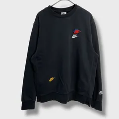 ☆NIKE☆ナイキ☆クルーネックスウェット☆スウォッシュロゴ☆L☆黒☆B25M