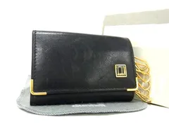dunhill ダンヒル レザー 6連 キーケース 鍵入れ メンズ レディース ブラック系 DH8485