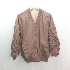 ◇ Heather ヘザー リバーシブル フロントファスナー 両サイドポケット 長袖 ジャンパー サイズFREE ブラウン レディース E  【1307210000295】のサムネイル