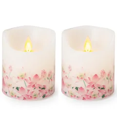 【在庫処分】福正堂 仏壇 LEDロウソク 揺らぐ炎【葬祭プロ推奨】 キャンドル 電池式 LED ろうそく 蓮 2個セット