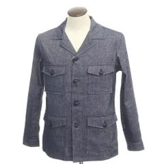 【新品】タリアトーレ TAGLIATORE SHIRT コットンリネンデニム サファリジャケット ネイビー【サイズ48】【メンズ】のサムネイル