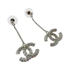 ☆☆CHANEL シャネル ココマーク クリスタル スイング ピアス A63084 シルバー ラインストーン