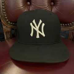 レア MADE IN USA製 NEW ERA × NEW YORK YANKEES 59FIFTY ウールベースボールキャップ ブラック 7-3/8 58.7cm