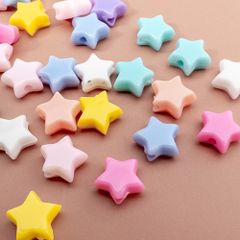 ＊30g＊ 量り売り 約200個 アクリルビーズ 星 8x9mm ミックスカラー スター 大容量 bz140s