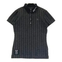 サイズ：1 MASTER BUNNY EDITION マスターバニーエディション 2023年モデル 半袖ポロシャツ 総柄 グレー系 [240101407625]# ゴルフウェア レディース ストスト