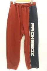 【中古】 KEBOZ メンズスウェットパンツ M スウェットパンツ KEBOZ x FROCLUB M 紺 ネイビー えんじ 刺繍 ロゴ
