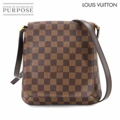 ルイ ヴィトン LOUIS VUITTON ダミエ ミュゼット サルサ ロング ショルダー バッグ エベヌ N51300 ゴールド 金具 90298004