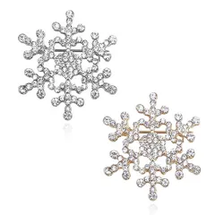 ブローチ クリスマス 雪の結晶 全2カラー ラインストーン アクセサリー ジュエリー ジュエル jewel レゲエ