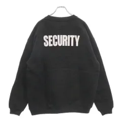 VETEMENTS (ヴェトモン) 20AW Security Crewneck UAH21TR528 バックロゴプリント クルーネックスウェットトレーナー ブラックのサムネイル