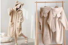 【ふわふわ🩷】【冬⛄️対策】パジャマ 着る毛布 ルームウェア 冬 レディースあたたかい フード付き 長袖 無地 部屋着 柔らかい着ぐるみ 部屋着 寒さ対策 ふわふわ