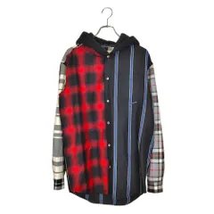 ALEXANDER WANG アレキサンダーワン WOOL TARTAN HOODED SHIRT コンビネーション チェック フーディ シャツ CA00985 XS マルチ メンズ