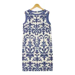 Diagram ダイアグラム グレースコンチネンタル カットワークメッシュワンピース レディース サイズ36 S相当 ブルー トップス IL16365■