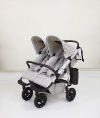 エアバギー ココ ダブル フロムバース アースサンド 2人乗りベビーカー 新生児～ 別売ダブル用サンシェード付 クリーニング済み D5519865