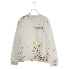 Dior HOMME (ディオールオム) 21SS Oversized Dior Sweatshirt Cotton Fleece with Paint ペイントプリントコットンフリースオーバーサイズスウェットシャツ グレー 183J687 A0531のサムネイル